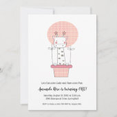 Giraffe Girl Erster Geburtstag Einladung (Vorderseite)