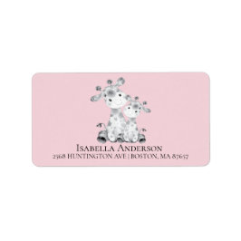 Giraffe Girls Babydusche Adressaufkleber