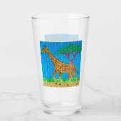 Giraffe - Glasbecher Glas (Rückseite)