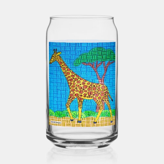 Giraffe - Glasdose Dosenglas (Rückseite)