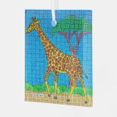 Giraffe - Glasverzierung Ornament Aus Glas (Vorderseite links)