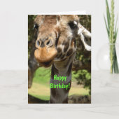 Giraffe, glücklich zum Geburtstag! Karte (Vorderseite)