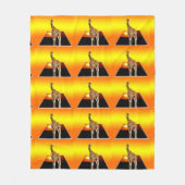 Giraffe Golden Sunset, Mittel Fleecedecke (Vorderseite)