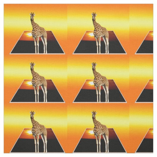 Giraffe Golden Sunshine Popout Art Effect, Stoff (Muster)