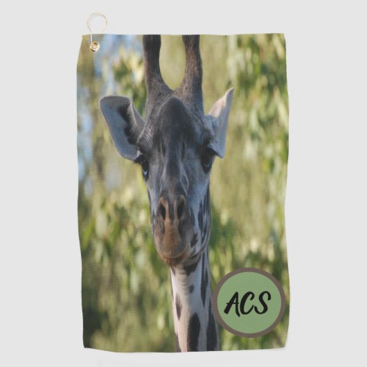 Giraffe Golfhandtuch (Vorderseite)