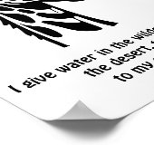 Giraffe Gott wird Wasser in der Wildnis geben Poster (Ecke)