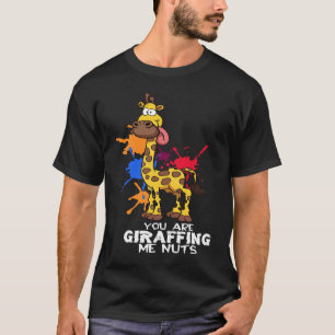 Giraffe Graph Animal for Women Men Retro T-Shirt