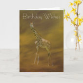 GIRAFFE GREETING CARD KARTE (Gelbe Blume)