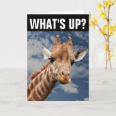 GIRAFFE GREETING CARD, WAS IST OB? KARTE (Gelbe Blume)