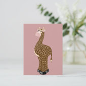Giraffe Grin Postkarte (Stehend Vorderseite)