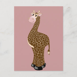 Giraffe Grin Postkarte