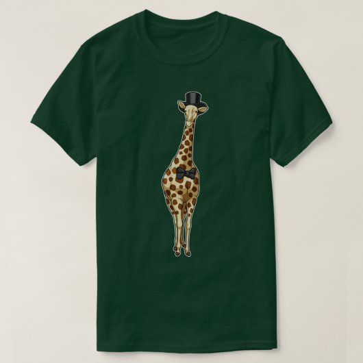 Giraffe Groom Ribbon Wedding T-Shirt (Design vorne)