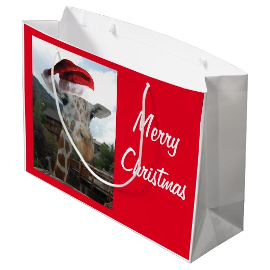 Giraffe Große Geschenktüte (Rückseite Schrägansicht)