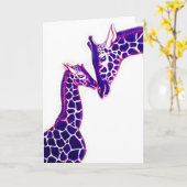 Giraffe Grußkarte Karte (Gelbe Blume)