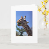 Giraffe Grußkarte Karte (Gelbe Blume)