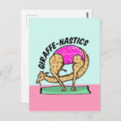 Giraffe Gymastik Postkarte (Vorne/Hinten)