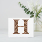 Giraffe-h Postkarte (Stehend Vorderseite)