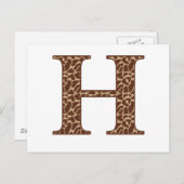 Giraffe-h Postkarte (Vorne/Hinten)