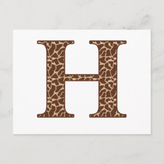 Giraffe-h Postkarte (Vorderseite)