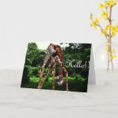 Giraffe hallo karte (Gelbe Blume)