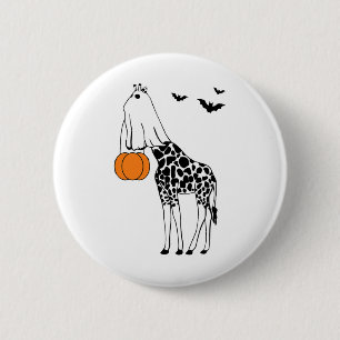 Giraffe Halloween Funny Halloween Outfit Kostüme Button