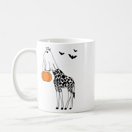 Giraffe Halloween Funny Halloween Outfit Kostüme Kaffeetasse (Links)