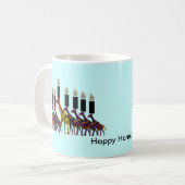 Giraffe Hannukah Menorah Kaffeetasse (Vorderseite Links)