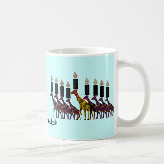 Giraffe Hannukah Menorah Kaffeetasse (Rechts)