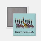 Giraffe Hannukah Menorah Magnete Magnet (Vorderseite/Rückseite)