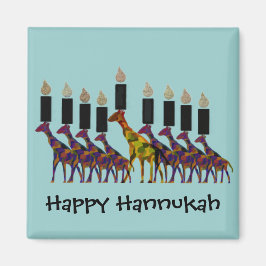 Giraffe Hannukah Menorah Magnete Magnet