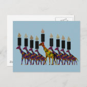 Giraffe Hannukah Menorah Postkarte (Vorne/Hinten)