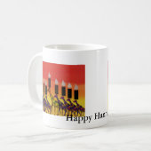 Giraffe Hannukah Menorah Tasse (Vorderseite Links)