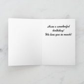 Giraffe Happy Birthday card Karte (Innenseite)