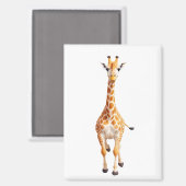 Giraffe Happy Spielspass Springen in die Luft Freu Magnet (Vorderseite/Rückseite)
