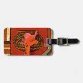 Giraffe Hat Art Print Gepäckanhänger (Vorderseite horizontal)