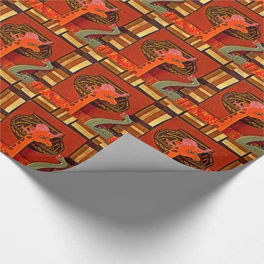 Giraffe Hat Art Print Geschenkpapier (Ecke)