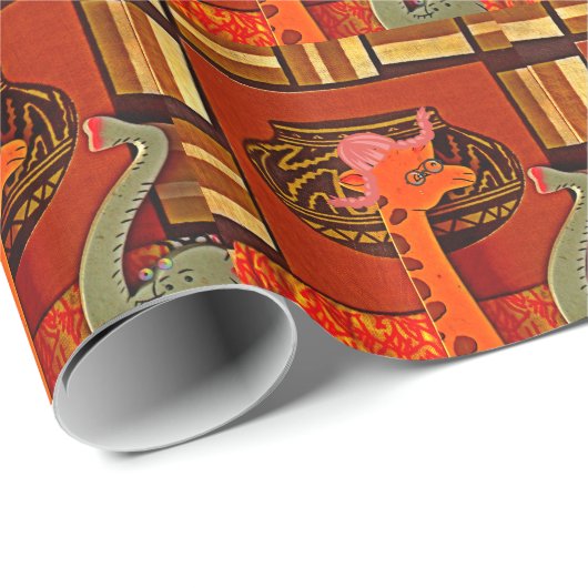 Giraffe Hat Art Print Geschenkpapier (Rolleneckpunkt)