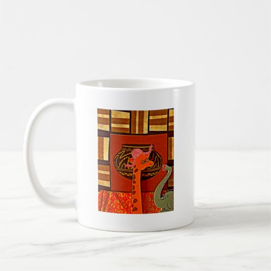 Giraffe Hat Art Print Kaffeetasse (Links)