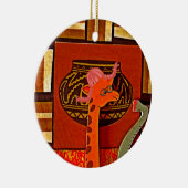 Giraffe Hat Art Print Keramik Ornament (Rechts)