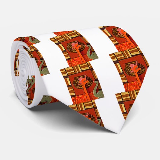 Giraffe Hat Art Print Krawatte (Gerollt)