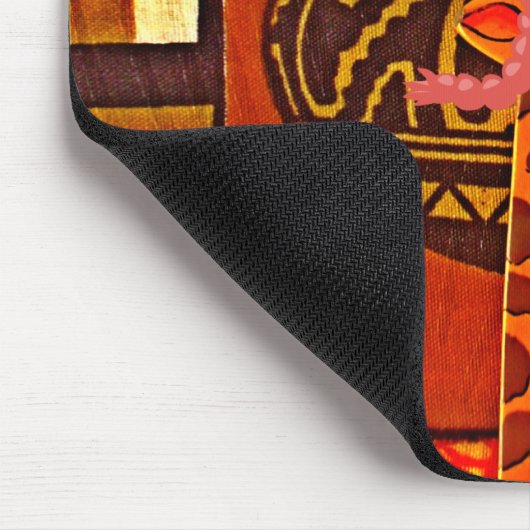 Giraffe Hat Art Print Mousepad (Ecke)