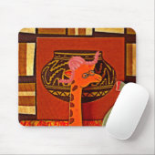 Giraffe Hat Art Print Mousepad (Mit Mouse)