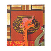 Giraffe Hat Art Print Notizblock (Vorderseite)