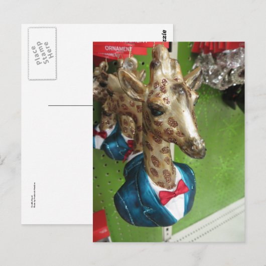 Giraffe Head Postkarte (Vorne/Hinten)