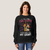 Giraffe Heart Valentine's Day Animal For Womens Ki Sweatshirt (Vorne ganz)