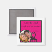 Giraffe Heart Wedding Announcement Magnet (Vorderseite/Rückseite)