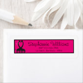 Giraffe Heart Wedding Return Address Label (Insitu)