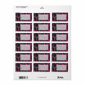 Giraffe Heiß rosa und Schwarz Adressaufkleber (Vorne)