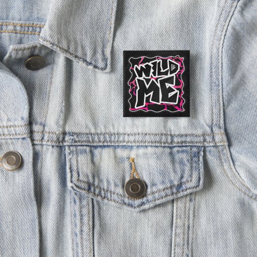 Giraffe Heiß rosa und Schwarz Button (Beispiel)