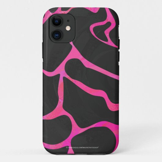 Giraffe Heiß rosa und Schwarz Case-Mate iPhone Hülle (Rückseite)